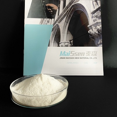 Low viscosity HPMC for self leveling mortar